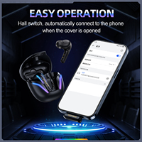 ONIKUMA Dual Mode Wireless Earbuds 2.4Ghz RGB Headphone with Charging Box Sport Gaming Headsets Touch Control for Allphone
