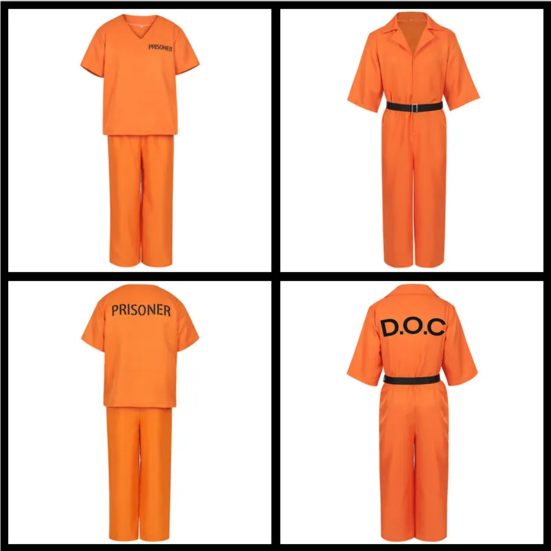 

Хэллоуин для взрослых, оранжевый тюремный orm, криминальный костюм, детский тюремный костюм, одежда для выступлений, сценический костюм