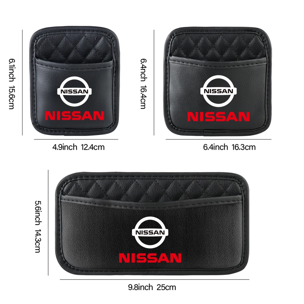 Leather Car Seat Organizer Bag Seat Back Storage Bag Auto Interior Accessories For Nissan X-trail Qashqai Note Juke Sentra Nismo