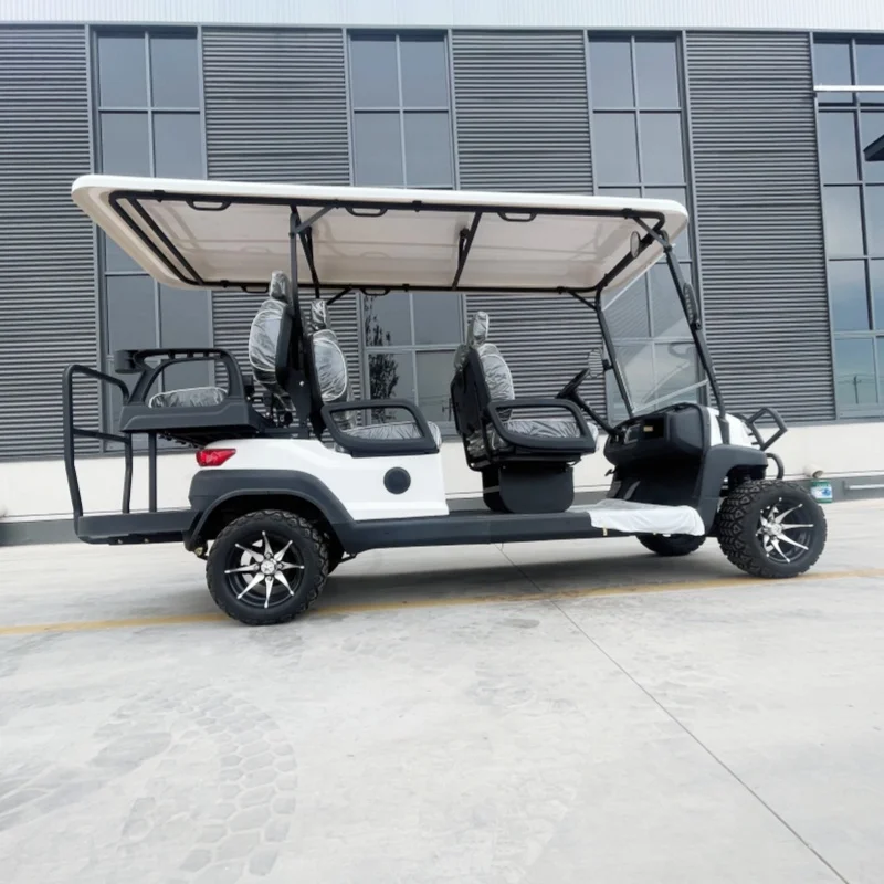 

Electric Golf Cart, Electric Beach Buggy, Hunting Buggy Factory Black Seat With Headrest Bumper Off-Road Tires