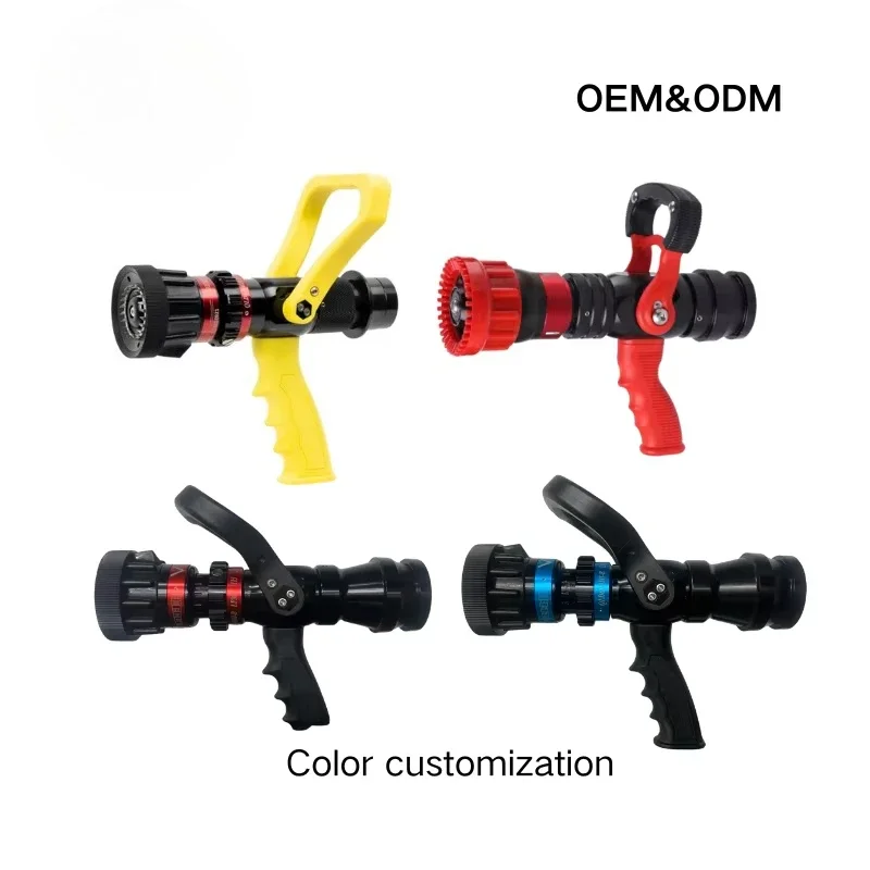 2-2.5Inch 600LPM Flexible Aluminum Alloy Automatic TURBO Selectable Gallonage Fire Nozzle for Fire Rescue Firefighting