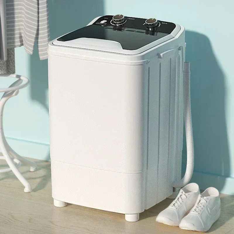 Home semi-automatic 7.5L large single bucket portable mini washing machine with washing and shaking function, large capacity