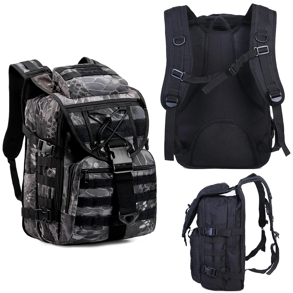 40L Rucksack mit großem Fassungsvermögen, Tasche für Militärbegeisterte, Reiserucksack, Swordfish, taktische Tarnungstasche, Camping- und Wandertasche