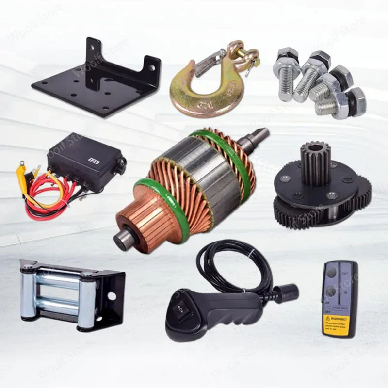 새로운 전기 윈치 12v 자동차 전기 호이스트 오프로드 차량 24v 자조 가정용 소형 와이어 로프 호이스트 호이스트