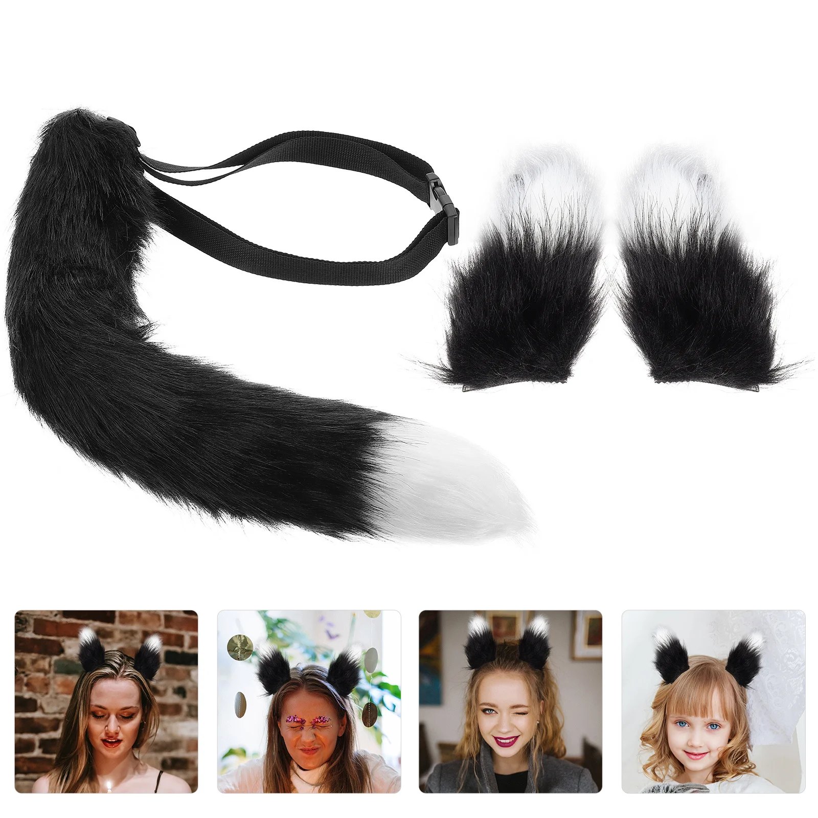 Exquisite Foxes Costumes Props 1Set Durable Creative Carnival Party Supply Kids Costume Accessories Tail Decor