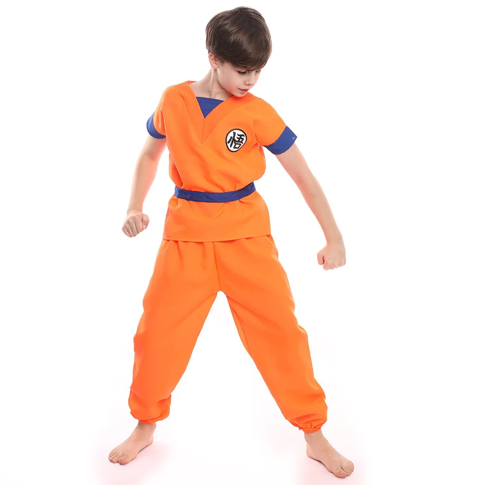 زي الهالوين للأطفال Goku Z Turtle School Performance Par Cosplay Anime Outfit ملابس الأولاد