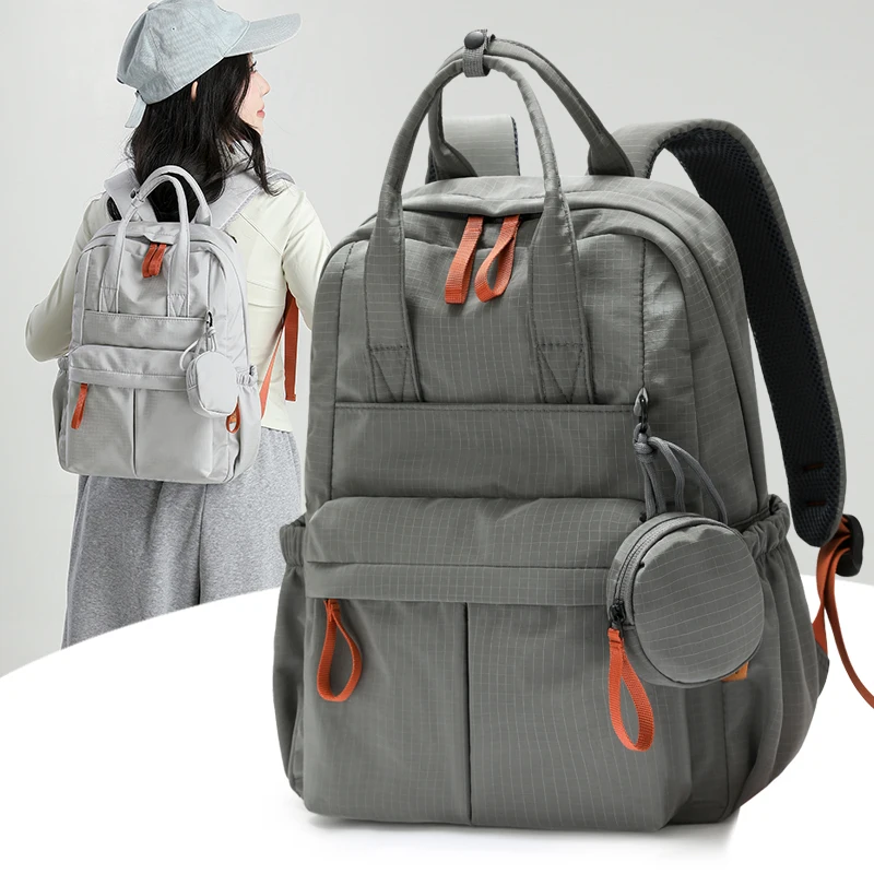 

Ultra-Light Outdoor Women's Bapa Travel Commuting School Laptop Bag Casual Simple Sle Soft Handle Zipper Closure