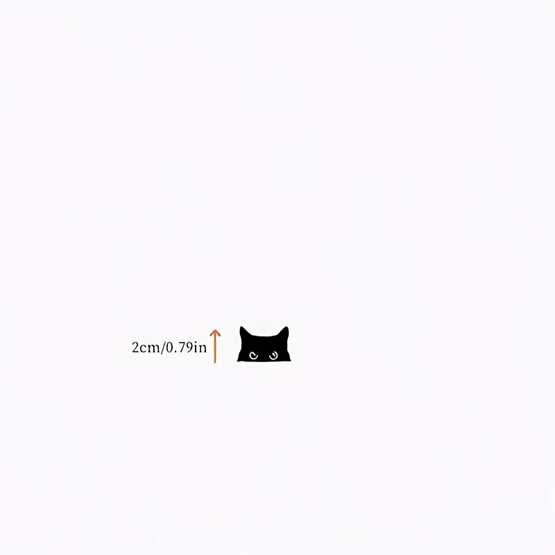 Black Cat Peeking at Stickers-a Hidden Button,PVC Vinyl Privacy Decoration,an Easy-To-Install Rearview Mirror Sticker for Cars - view 2
