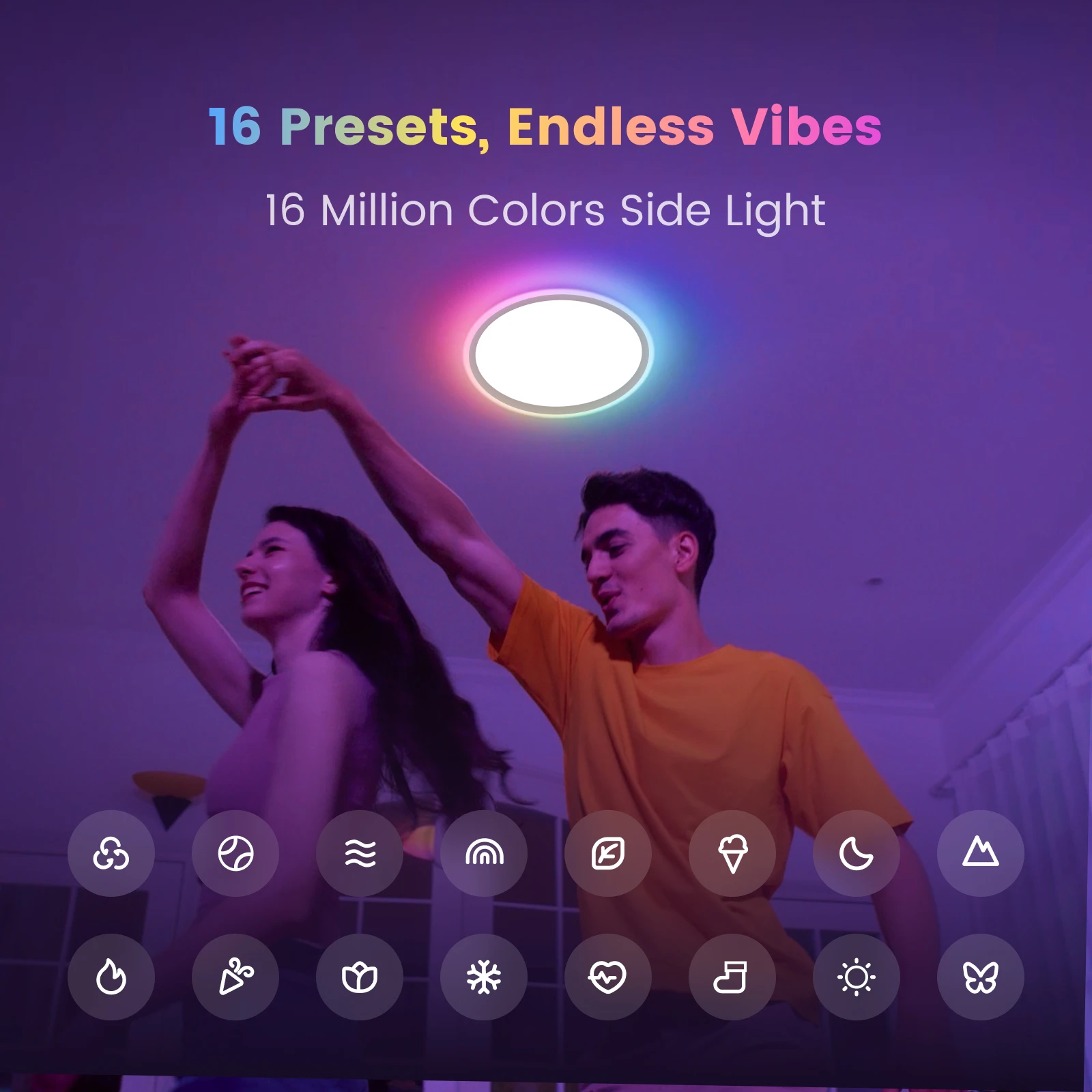 Immagine 4: Lampada da Soffitto Intelligente Yeelight RGB Mars con Illuminazione a Colori, Controllo Vocale WiFi, Ra90, Compatibile con Mi Home, Google e SmartThings