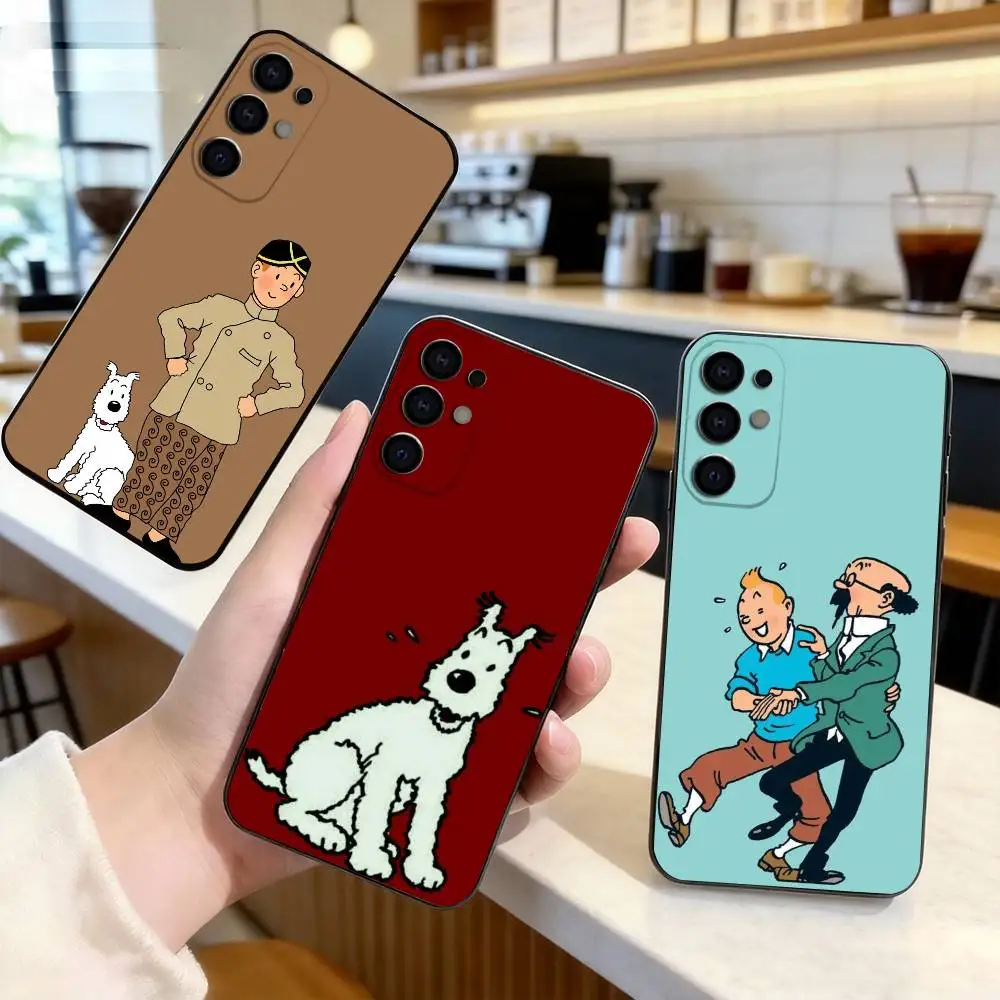 Чехол для телефона Dog The A-Adventures of T-Tintin для Samsung S25, S24, S21, S22, S23, S30, Ultra, S20, Plus, Fe, Lite, Note, 10, черный чехол
