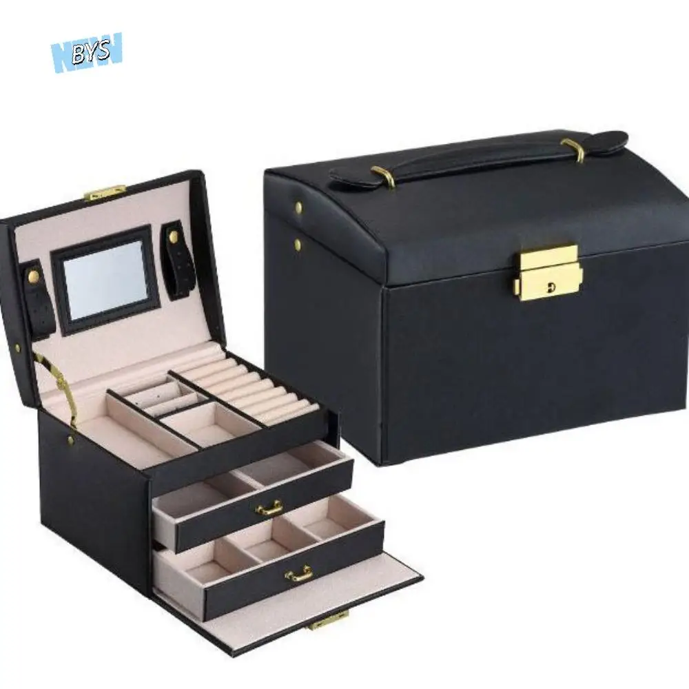 

PU Leather Jewelry Packing Bag Rings Necklace Bracelet Earrings Jewelry Storage Case Large Capacity Multi-layer