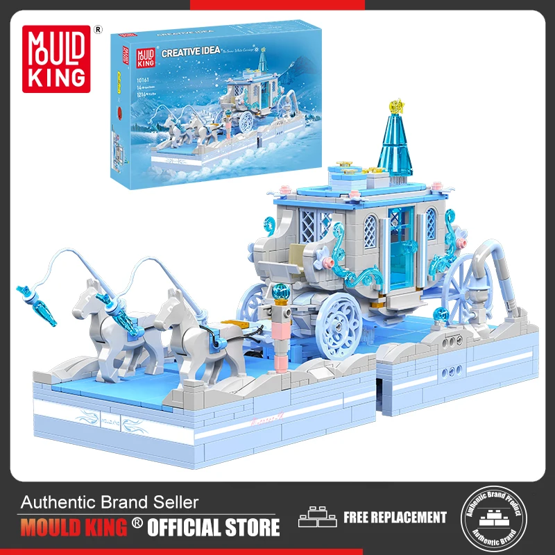 

Mould King 10161 Girls Building Block The Snow Carriage Model Assembly Creative Brick Toys Set Educational Kids Christmas Gift