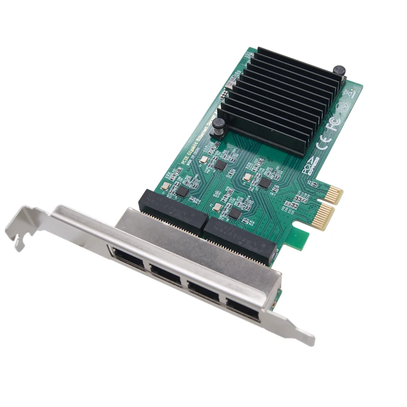 데스크탑용 기가비트 이더넷 랜 카드 네트워크 어댑터, 4 포트 RJ45 to PCI Express X1 네트워크 카드, RTL8111H 칩, 10, 100, 1000Mbps
