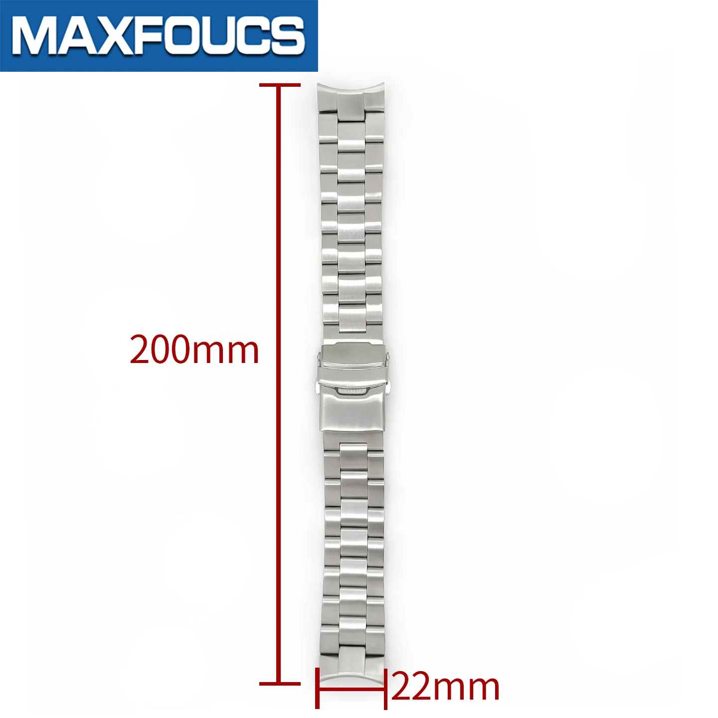 Samurai Stahlarmband MOD Passend für SKX Uhrengehäuse Gebürstetes Armband Doppelverschluss mit Druckknopf Uhrenteile Reparaturzubehör – Detail 3