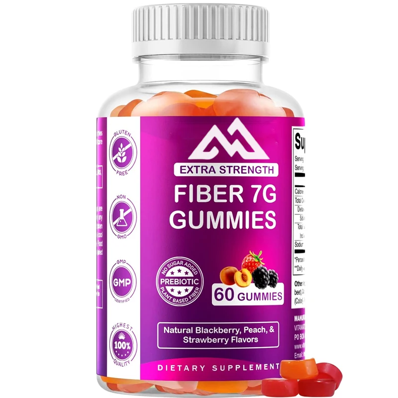 

Adult Vitamin Probiotic Fiber Soft Candy 7G Fiber Super Zero Sugar 60 Pectin Soft Candy - Digestive Health and Regular Support