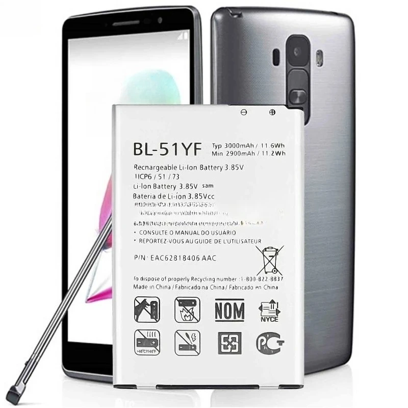 BL-51YF 3.85V 3000Mah بطارية الهاتف المحمول ل LG G4 H815 H810 VS999 F500 F500S F500K F500L H81 H818 H819