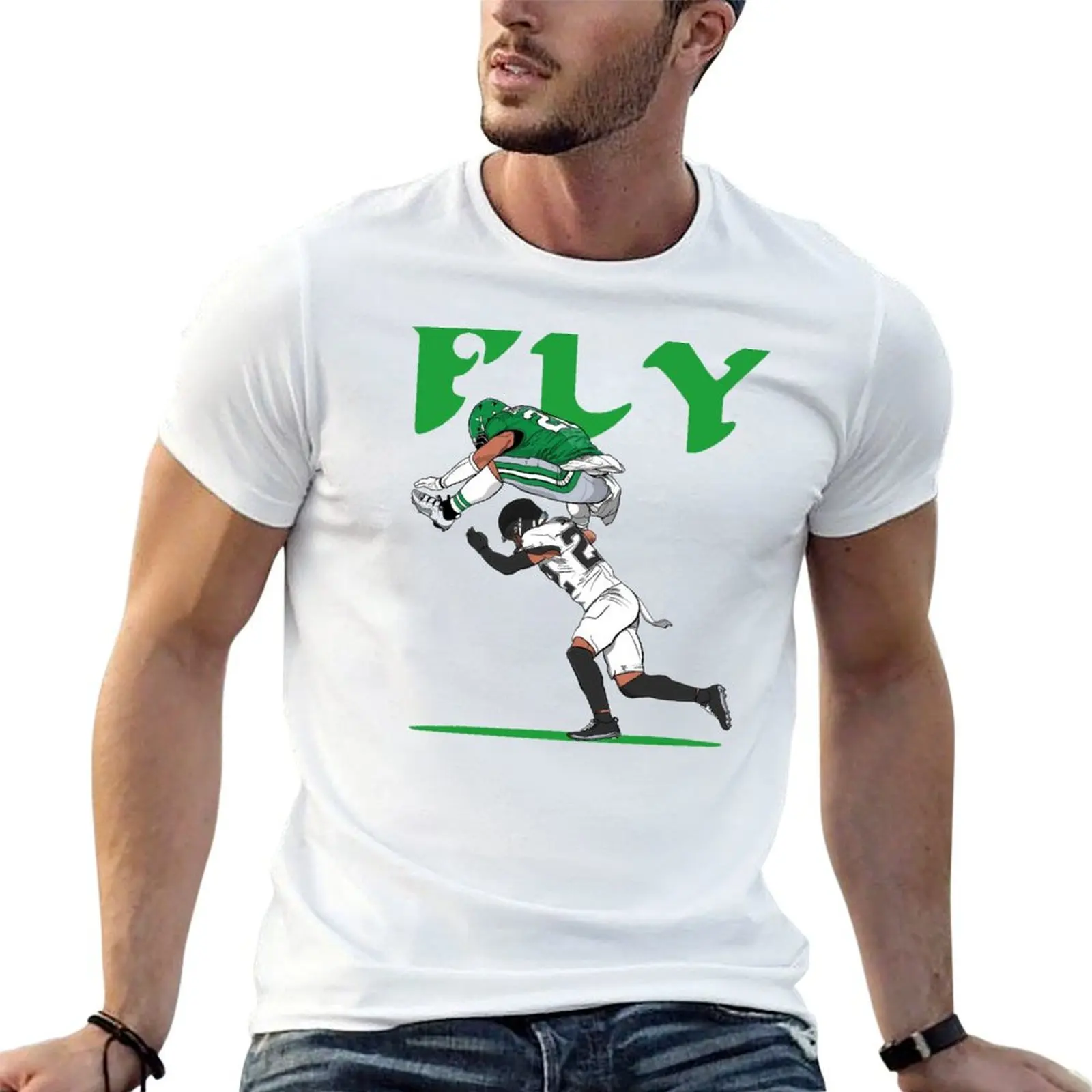

Saquon Barkley Fly Hurdle T-Shirt funny t shirts dark humor man t shirts high quality luxury brand T-Shirt