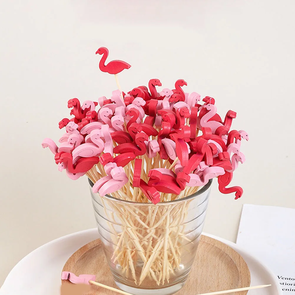 

100pcs Bamboo Fruit Cake Picks Disposable Snack Sticks Multipurpose Cocktail Decorations Party Supplies Kitchen Bar Tools