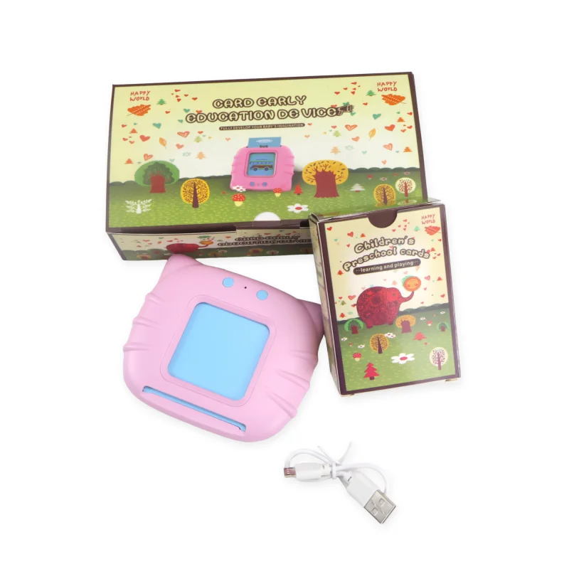 قارئ بطاقات تعليمية ناطقة للأطفال 112 بطاقة 224 كلمة آلة التعلم المبكر لعبة مونتيسوري هدية أزرق وردي #2