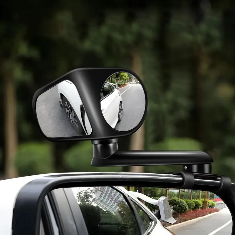 

Automotive auxiliary mirror multifunctional right rearview mirror 360 degree rotation