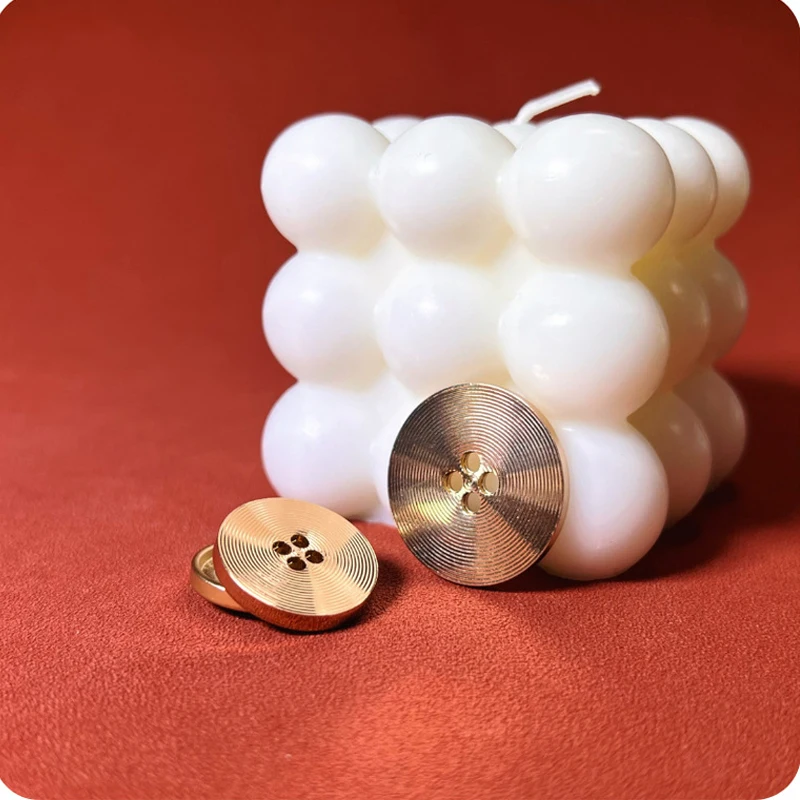 

10pcs Metal Button Sewing Clothing Fashion Decorative Four Holes Rotundity Button Clothes DIY Craft Accessories