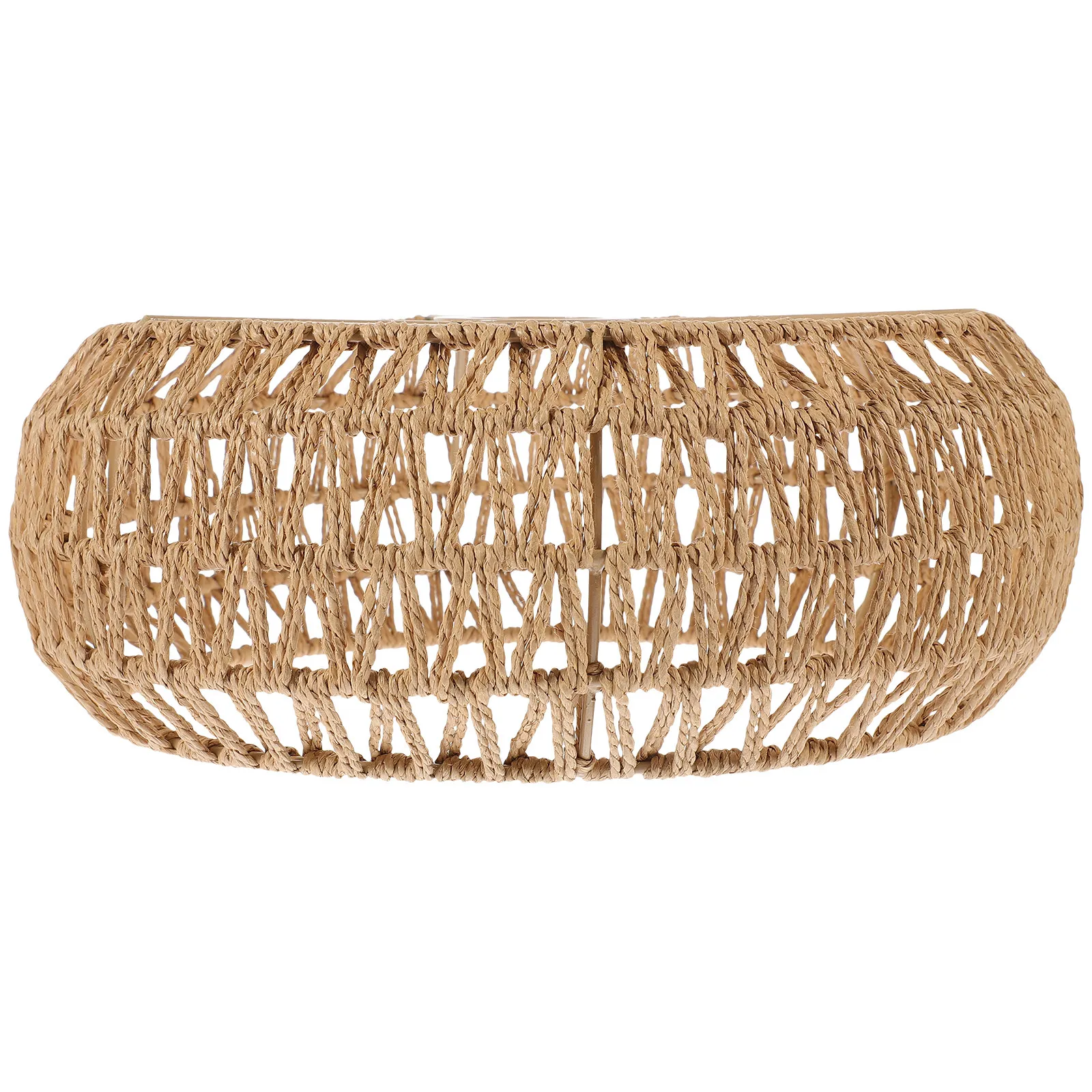 

Hemp Rope Woven Lampshade E27 Rustic Ceiling Lampshade Pendant Lamp Cover Vintage Hanging Light Shade for Home Hotel Indoor