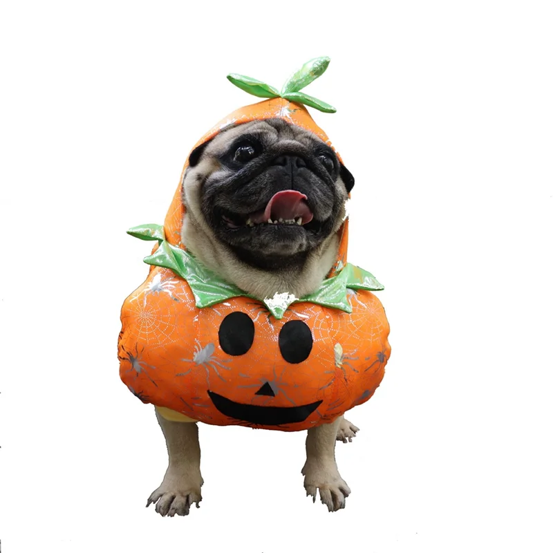 ABWR-Dog Cat Halloween Pumpkin Costume,Pet Cosplay Costumes,Puppy Warm Outfits Hoodie Animal Autumn Winter Clothes