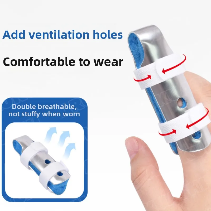 

Finger Fracture Fixation Splint Aluminum Alloy Straightening Protective Sleeve U-shaped 5-finger Rehabilitation Fixation Plate
