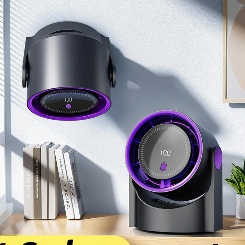 

Portable Bladeless Desktop Fan 100 Level Digital Display Electric Fan 1200mAh Rechargeable Personal Fan Silent Air Conditioner