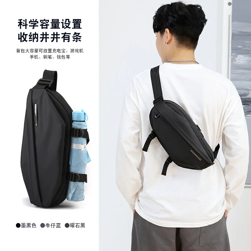 Men's waist bag running sports mobile phone bag tide brand chest Bag Satchel leisure small backpack one shoulder men's bag