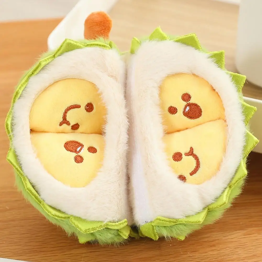 Durian Plush Toy Detachable Fruit Doll Soft Durian Pillow Cute Peeling Plush Doll Realistic Vivid Fruits Stuffed Toy Gifts