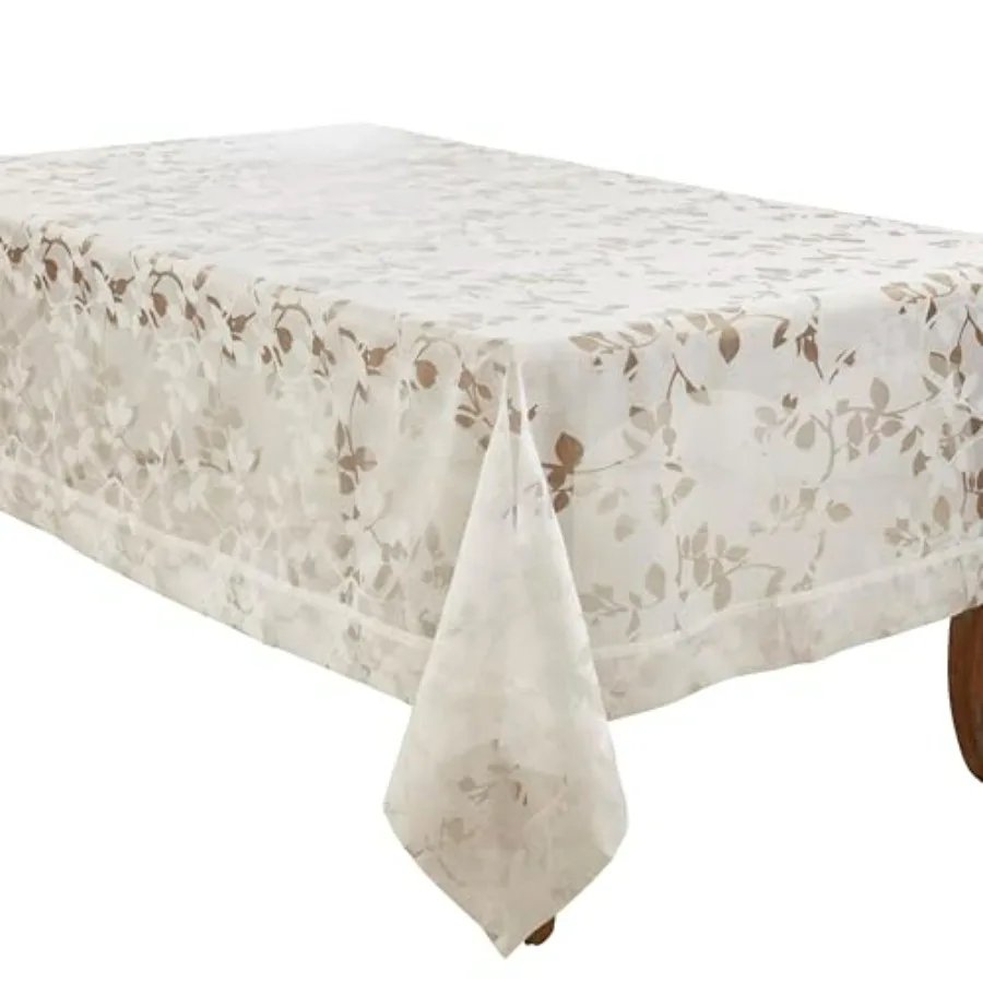 

Прозрачная элегантная скатерть Burnout Voile Vine Design, белая, 65 x 140 дюймов