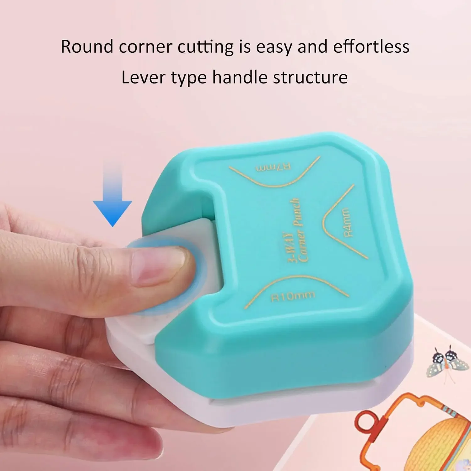 

3 Way Corner Rounder Punch, 4mm, 7mm, 10mm 3 in 1 Corner Cutter for Card Making, Laminate, Cardstock, Scrapbooking