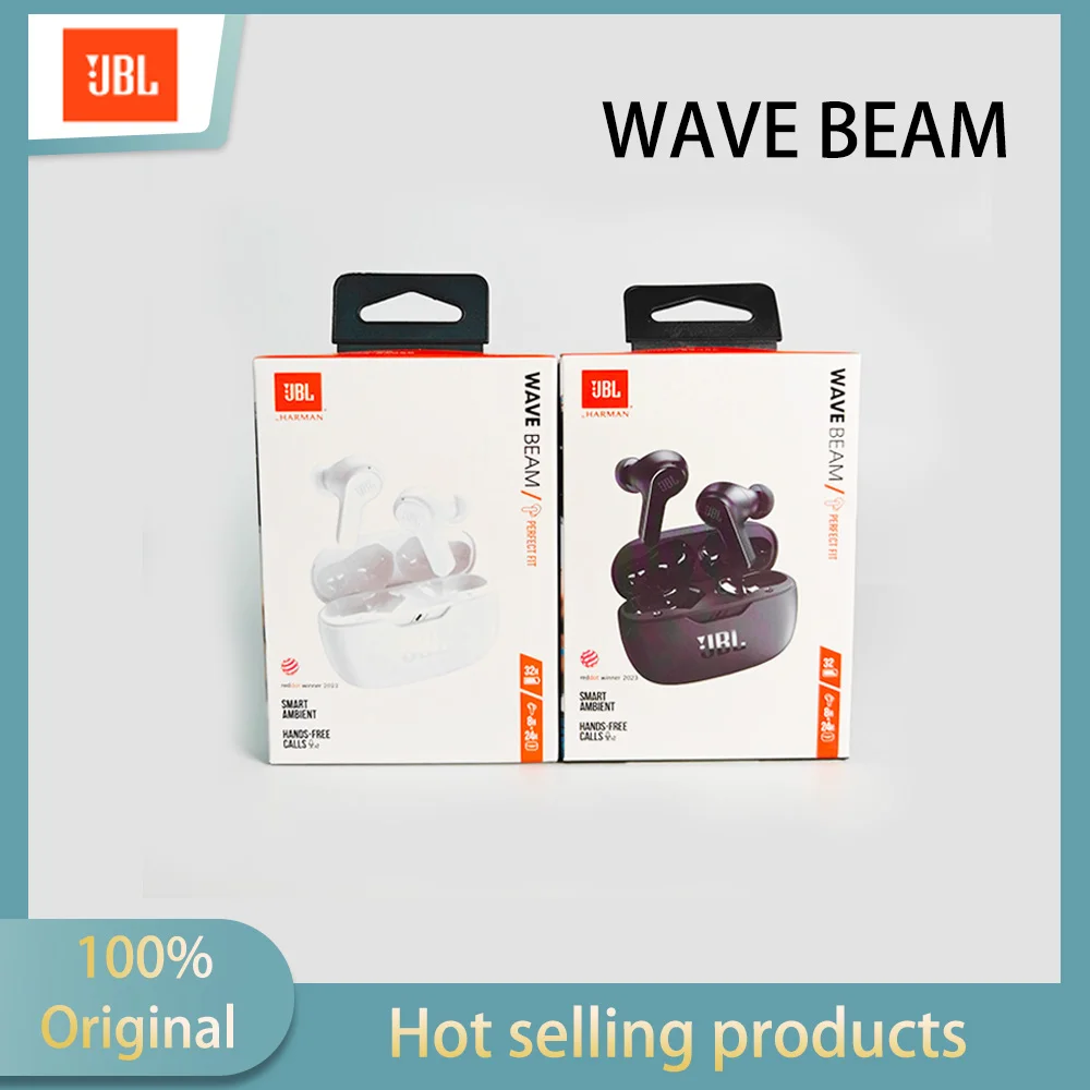 JBL WAVE BEAM Bluetooth Earphones Support APP True Wireless TWS Active Noise Cancellation Headphones JBL Vibe Beam Earbuds