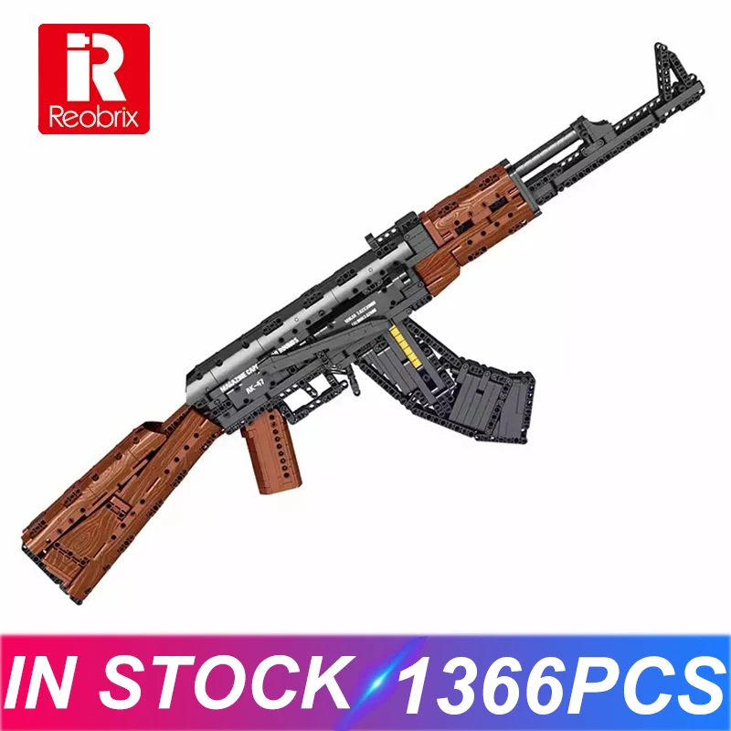 

Reobrix 77005 Technical AK-47 Assault Rifle Model Military Weapon Building Blocks Bricks Puzzle Toys Brithday Gifts For Kids
