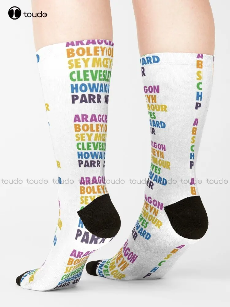 Six The Musical: Aragon Boleyn Seymour Cleves Howard Parr Rainbow Socks Bride Socks 360° Digital Printing Custom Gift Funny