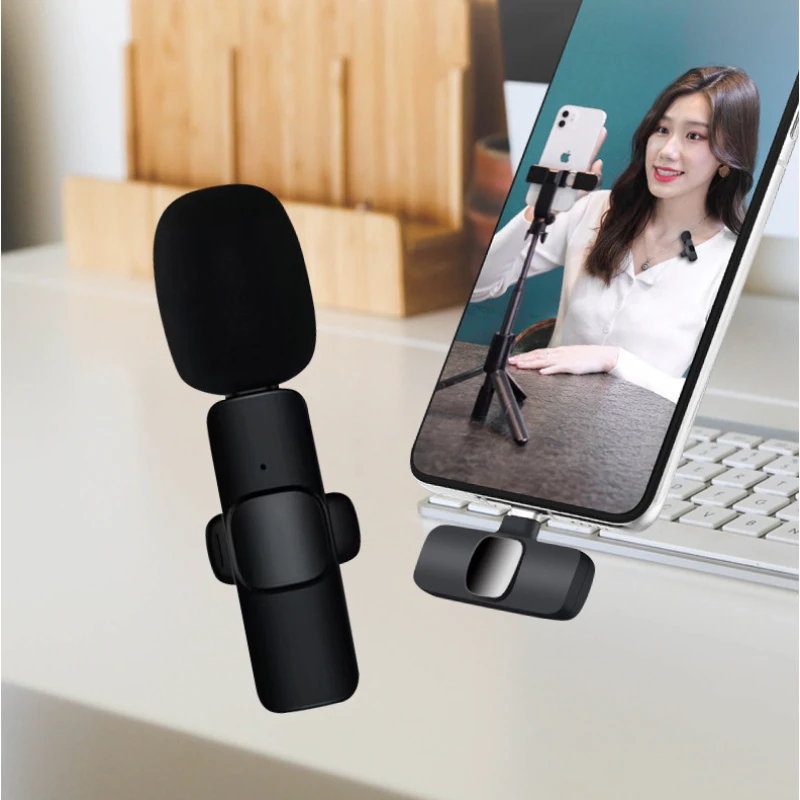 

Omnidirectional Wireless Lavalier Mic for Smartphones, Laptops, Podcasts, Interviews, Vlogs, Recording & Streaming - Noise-Cance