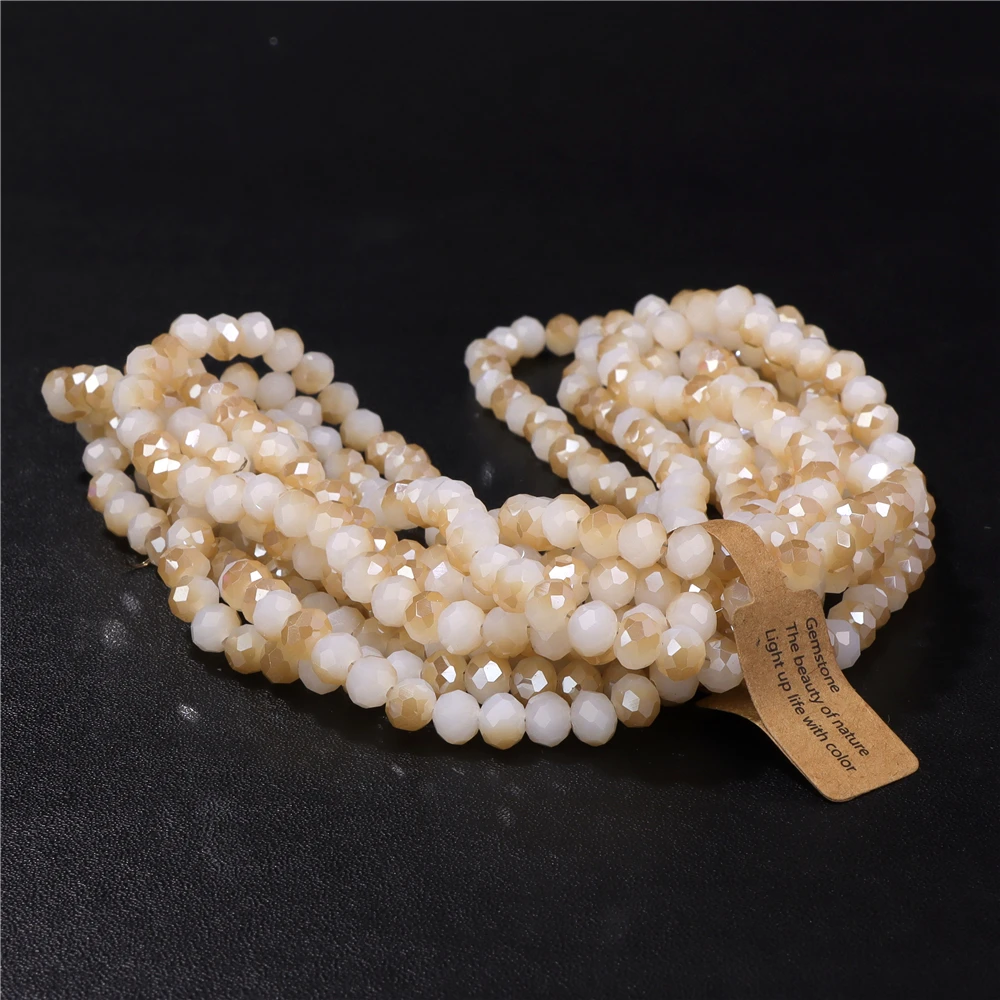 Großhandel 5 Strang/Los facettierte österreich ische Kristall perle Rondelle lose Abstand halter ab Farbe Glasperlen für Schmuck herstellung Zubehör – Detail 6
