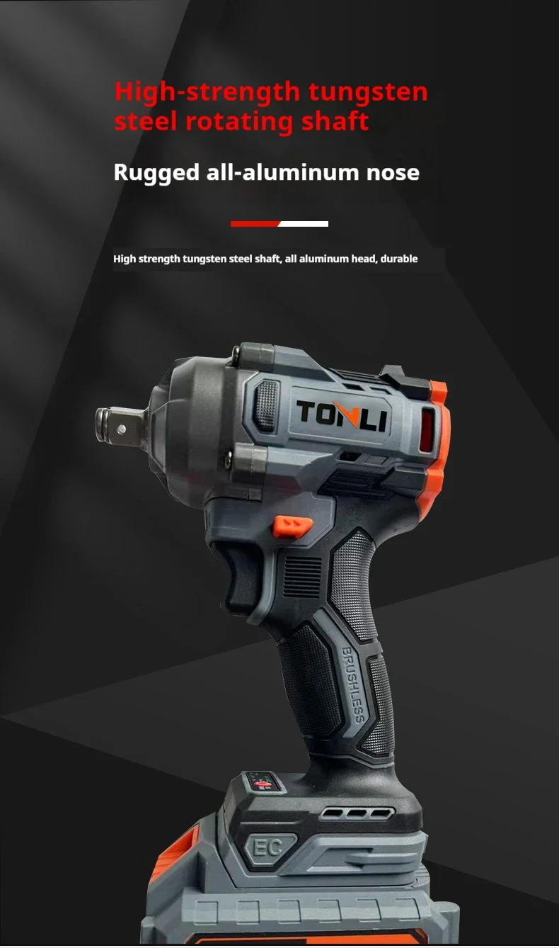 High-Torque 21V Cordless Electric Impact Wrench Set Portable LI-Ion Brushless Motor Power Wrenches