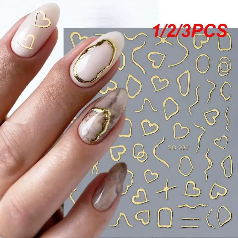 New Nail Sticker Simple French Laser Rose Honey Peach Love Nail Back Adhesive Beauty Health Nail Art Tools Nail