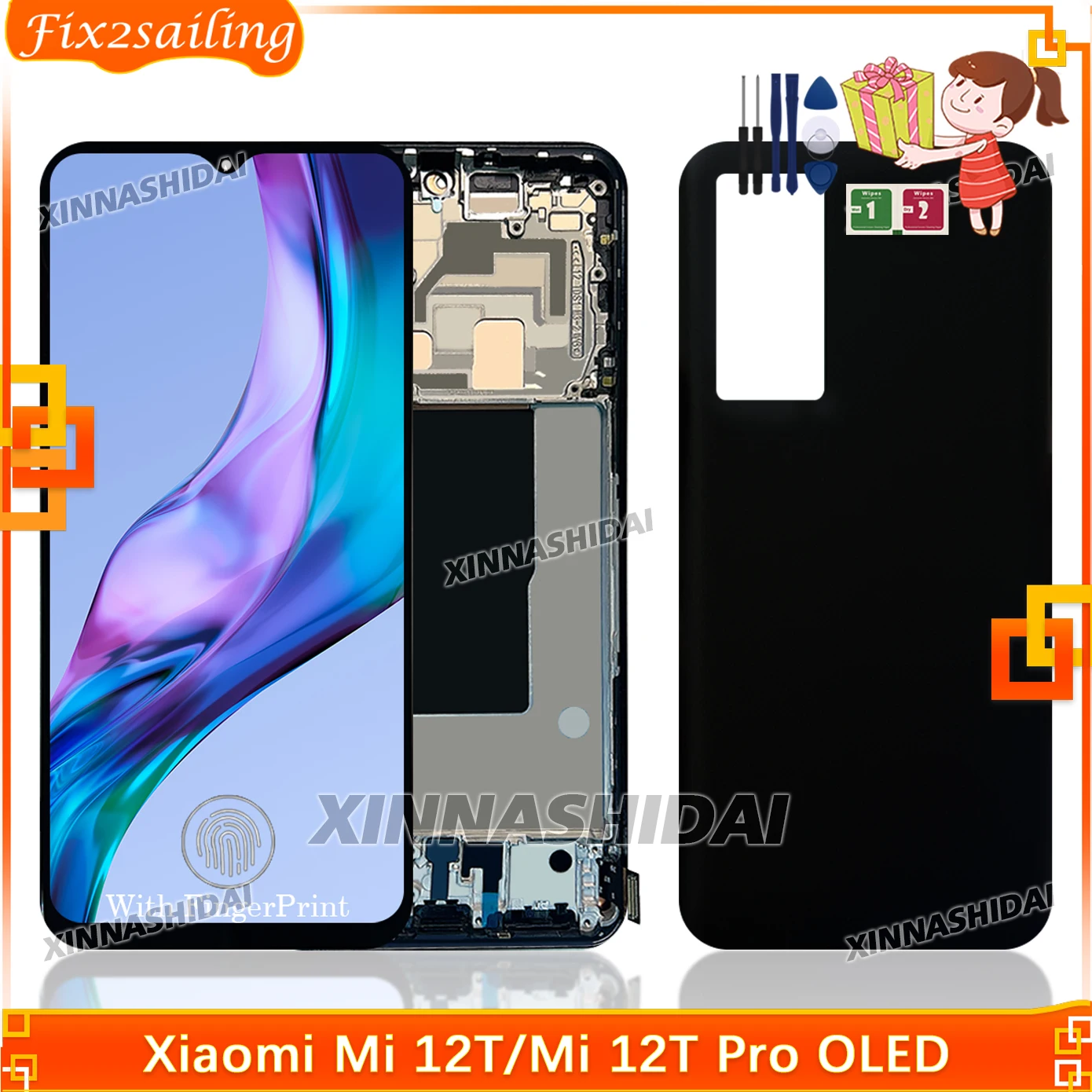 6,67" OLED für Xiaomi Mi 12T Pro LCD 22081212 UG Screen Touch Digitizer Assembly für Xiaomi 12T LCD