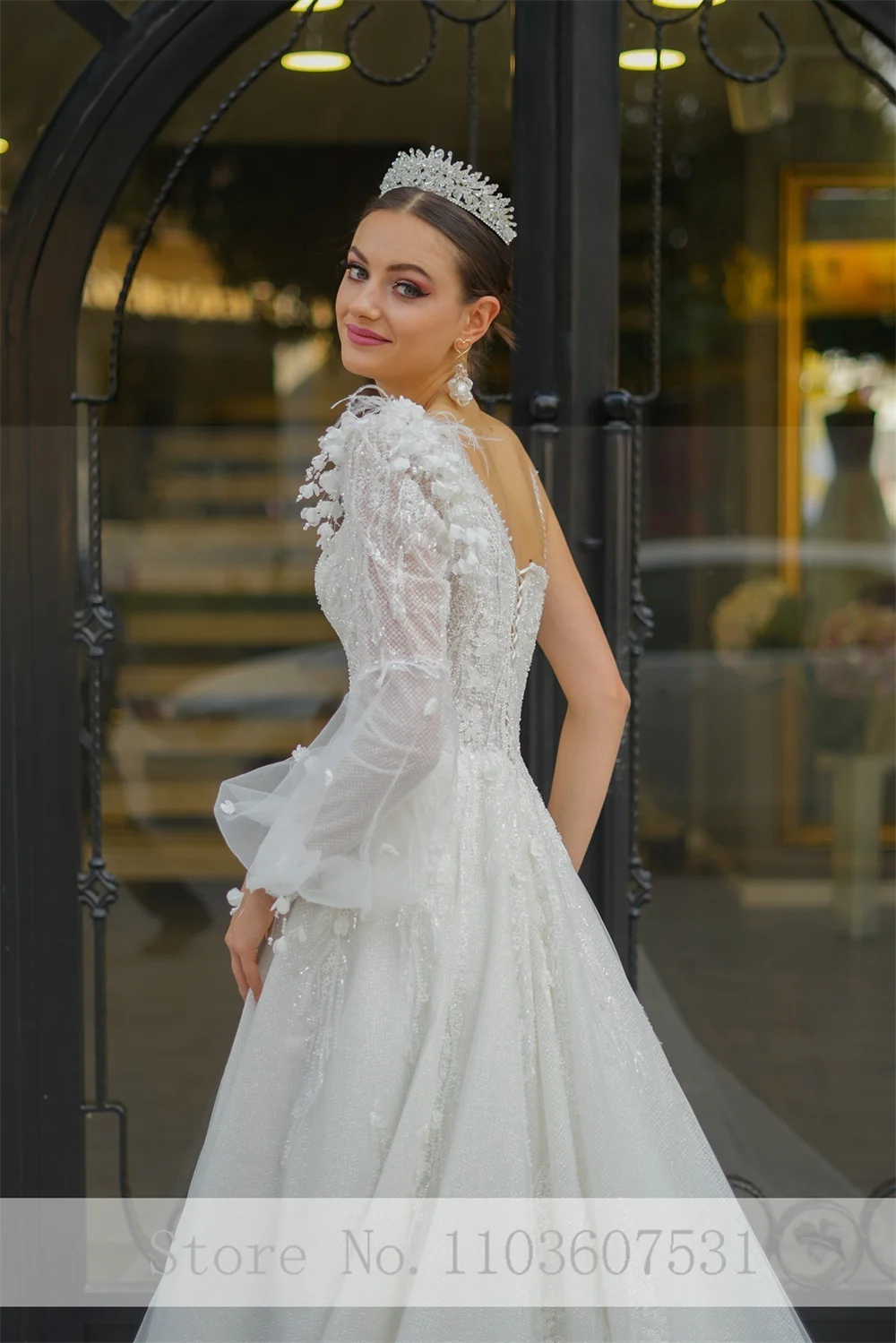 Robe de Mariée en Tulle et Dentelle Élégante pour Femme, Dos aux, A-ligne, Cour, Patients, Éducative