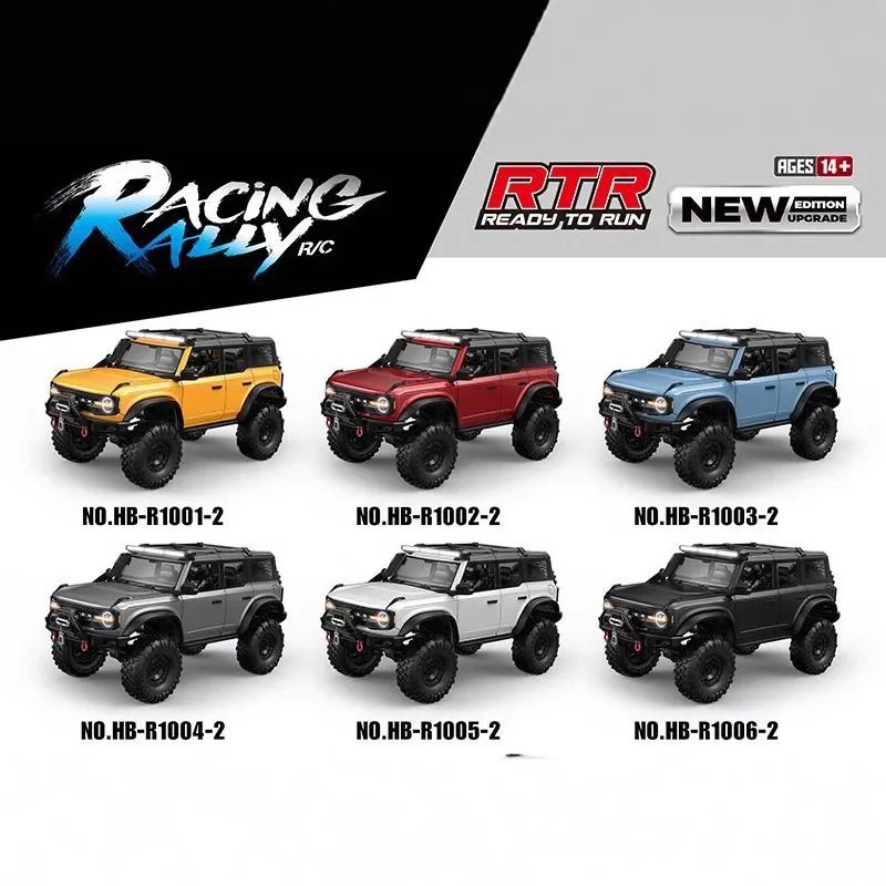 

New 1/10 RC Car 4WD RTR HB R1001 Horse Full Scale with LED 2.4G Electric Remote Control Rock Buggy Off-road Vehicle Toys Gifts