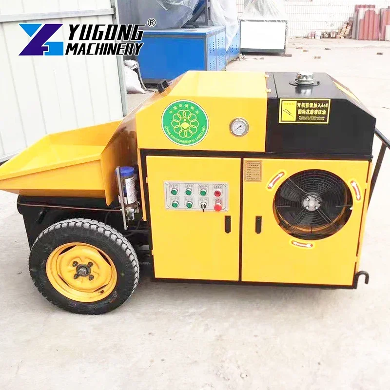 Diesel Concrete Pump Machine Multi Function Concrete Pump Construction Engineering Portable Mobile Mini Diesel Concrete Pump
