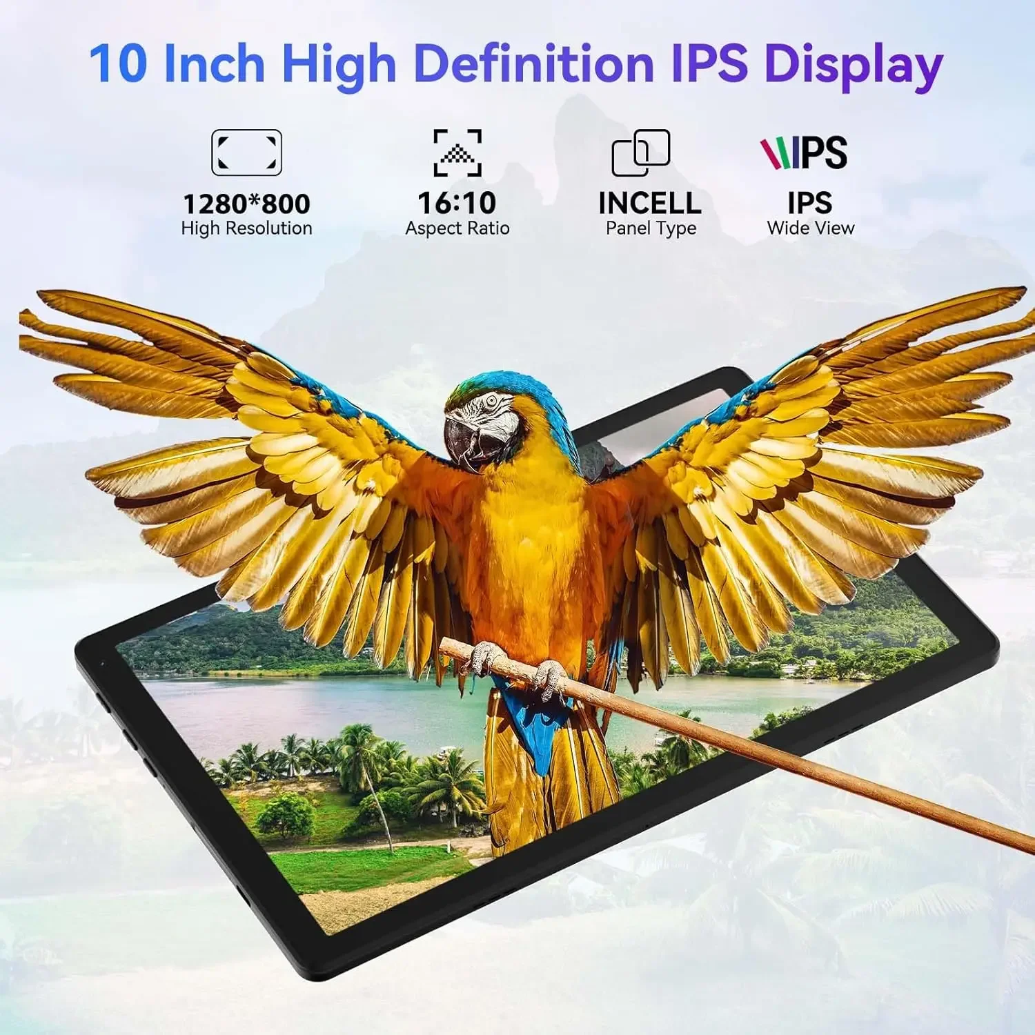 Android 15 タブレット 10インチ OS GMS認証タブレット 1.8GHz 5コア 20GB RAM 64GB ROM 1TB拡張可能 WiFi 6 Bluetooth 5.4 デュアルカメラ