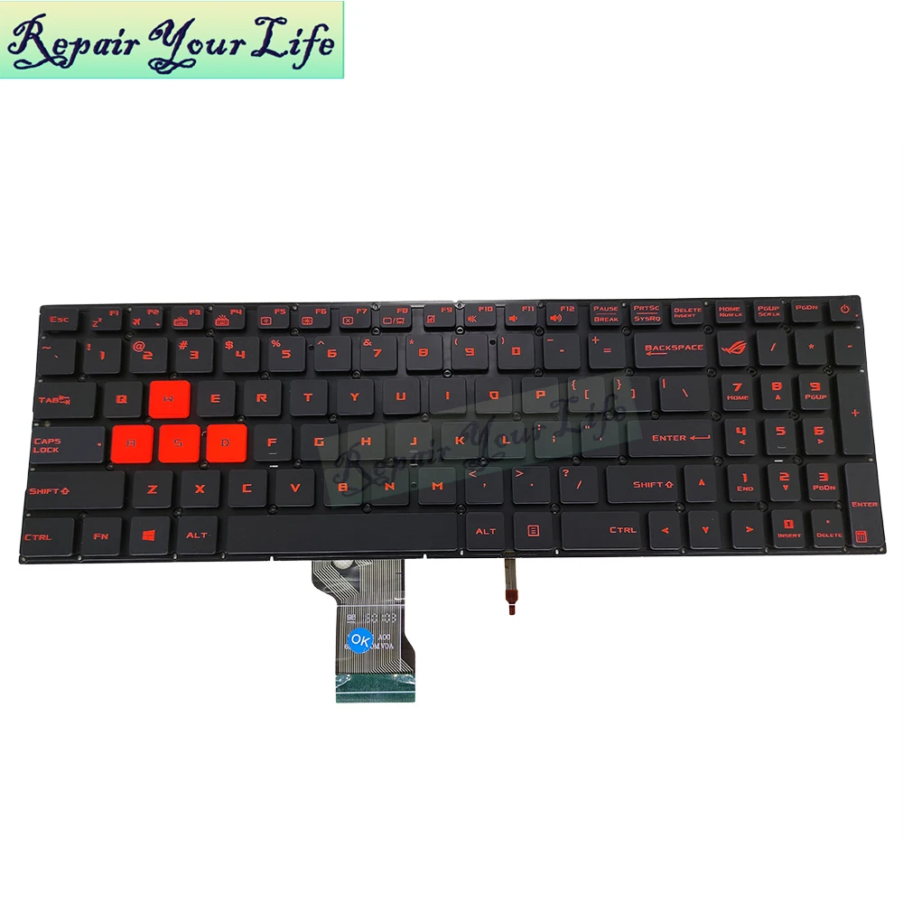 US RU TR Orange Backlit Keyboard For ASUS ROG GL502 GL502VT GL502VM GL502VS GL502VMK GL502VSK GL502VY Russian English Turkish