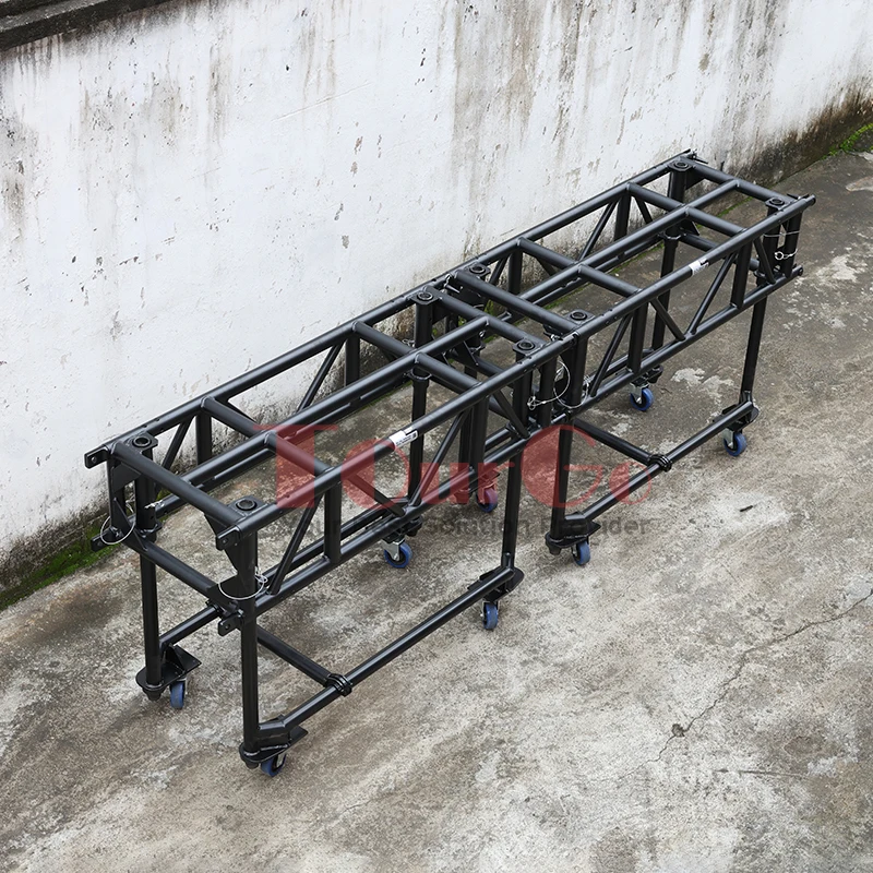 Portable Stackable 5FT 8FT 10FT Tyler GT Plus Moving Light Truss System Stage Black Aluminum Pre Rig Truss