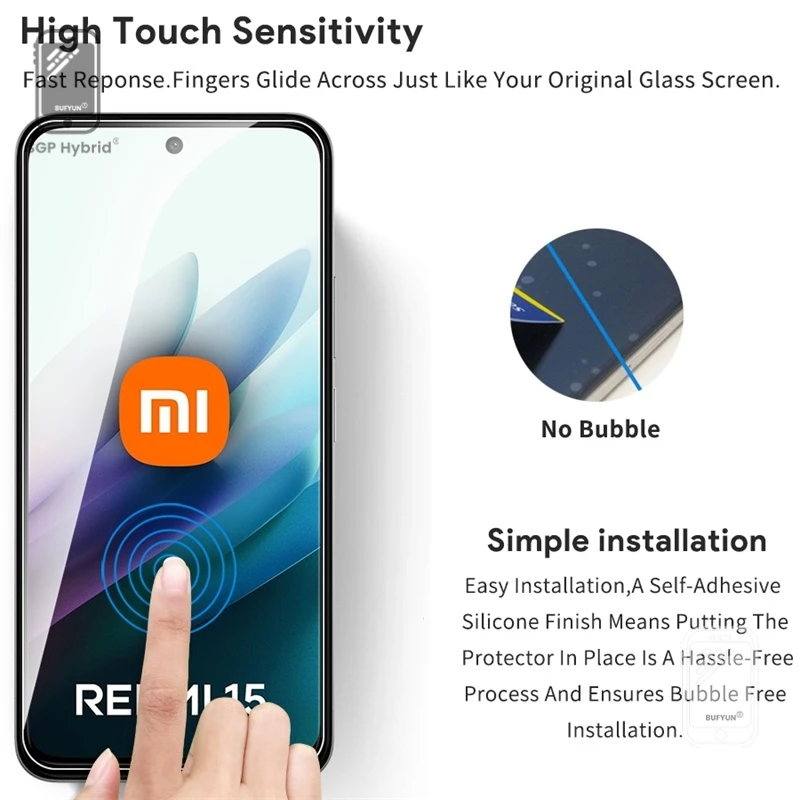 Redmi15 4G 5G الزجاج 5-1 قطعة 9H الزجاج المقسى الشفاف ل Redmi 15 5G 4G 2025 قسط واقيات الشاشة تشديد غطاء حماية فيلم