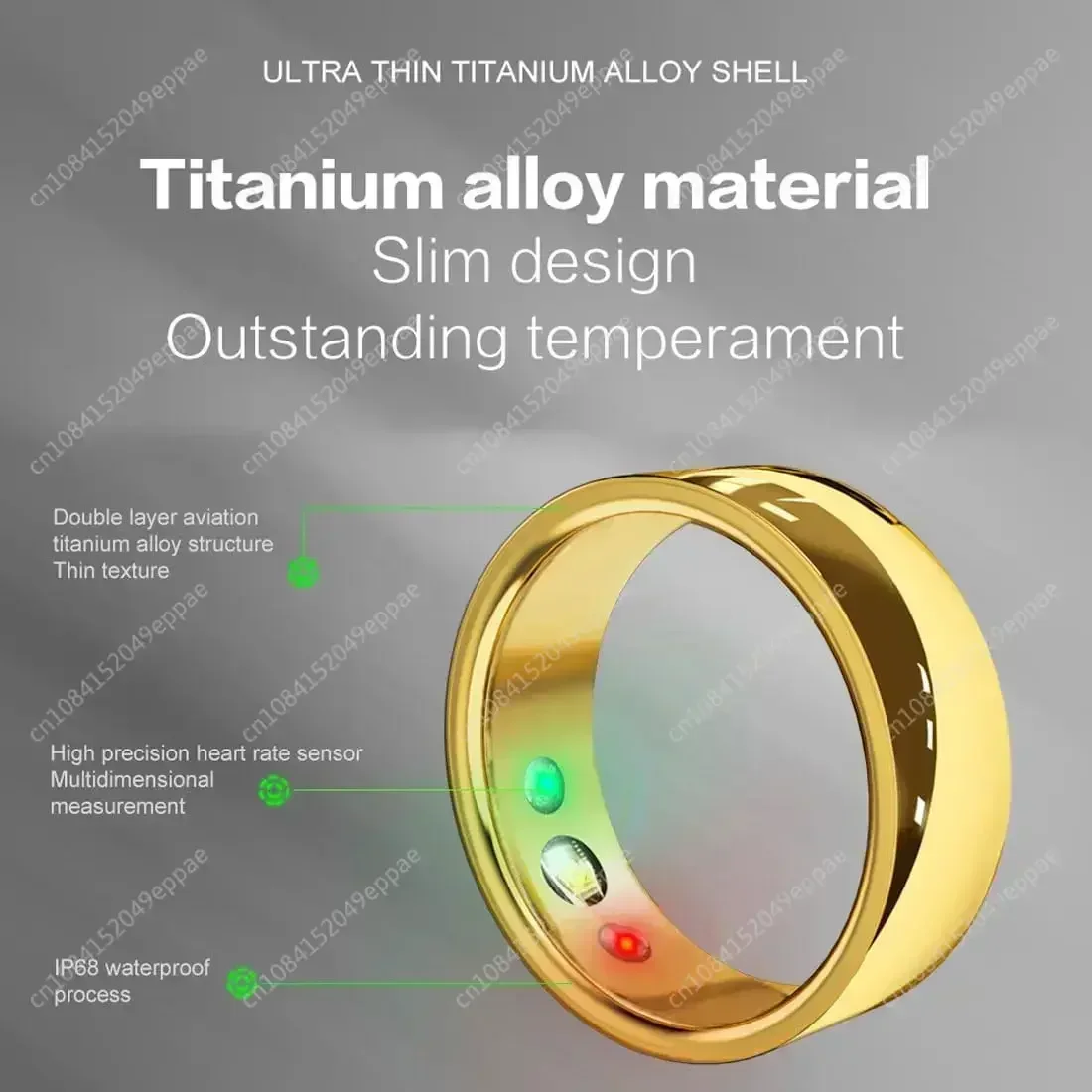 Intelligent Ring Fitness Tracker  B loo d P ressur e O xyge n Ring Waterproof Wireless  Ring Hear t Rat e Monito r