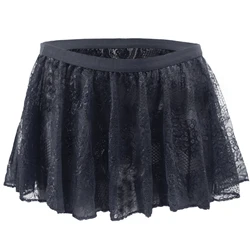 Men Lingerie Sissy Underwear Hollow Out Lace Skirted Nightwear Low Rise Elastic Waistband Mini Skirts Cross-Dressing Clothes Man